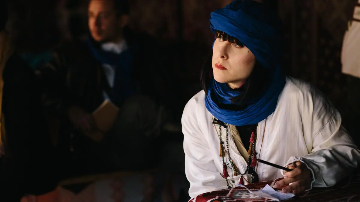 Portrait of a participant in desert costume